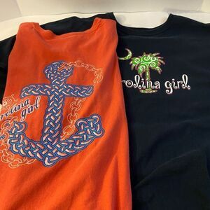 2 Carolina girl t shirts size 3x Black Orange